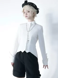 Gothic Lolita Blouses Long Sleeves Blouse White Lolita Top Lolita Shirt