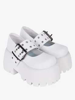 Gothic Lolita Boots PU Leather PU Round Toe Black Lolita Footwear