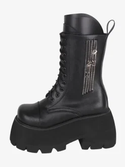Gothic Lolita Boots White PU Round Toe PU Leather Lolita Footwear