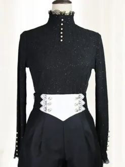 Gothic Lolita Coats Black Coat Lace Bows Overcoat Polyester Spring Lolita Outwears