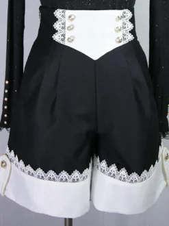 Gothic Lolita Coats Black Coat Lace Bows Overcoat Polyester Spring Lolita Outwears