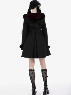 Gothic Lolita Coats Black Polyester Overcoat Coat Fall Lolita Outwears