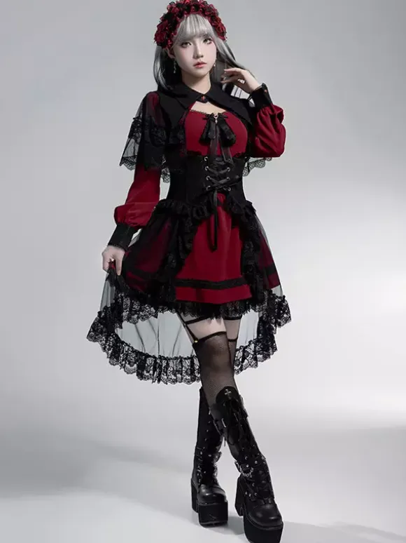 Gothic Lolita Dresses Bows Ruffles White White