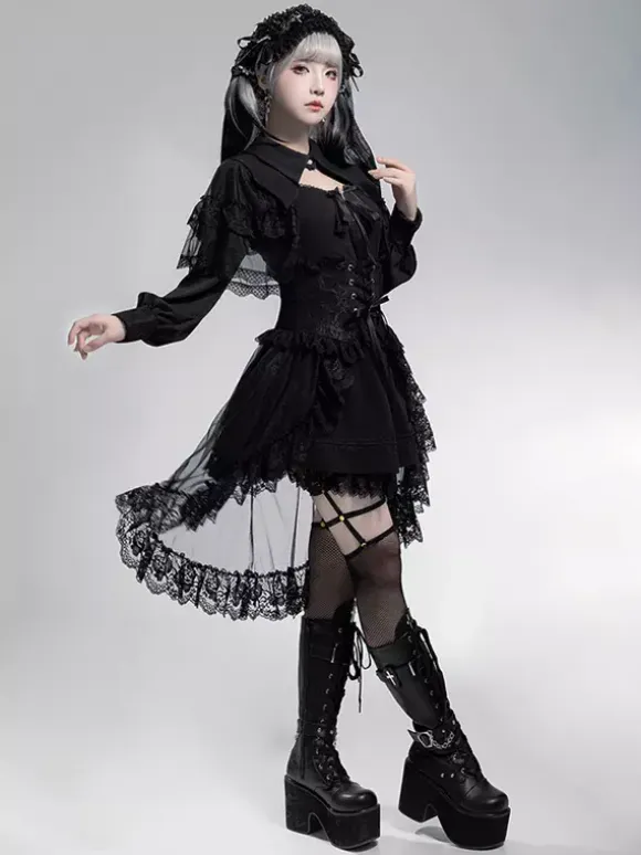 Gothic Lolita Dresses Bows Ruffles White White