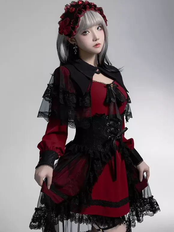 Gothic Lolita Dresses Bows Ruffles White White