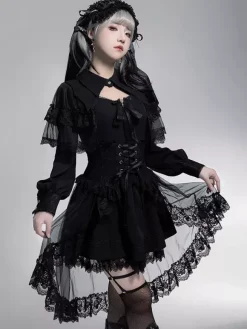 Gothic Lolita Dresses Bows Ruffles White White