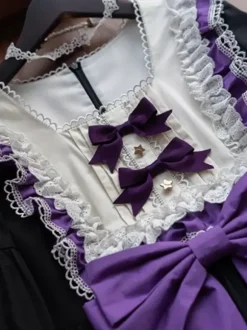 Gothic Lolita Dresses Bows Ruffles Black Green