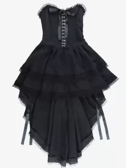 Gothic Lolita Dresses Lace Ruffles Black Black