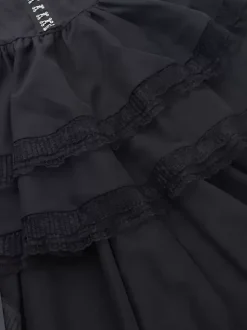 Gothic Lolita Dresses Lace Ruffles Black Black