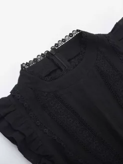 Gothic Lolita Dresses Ruffles Lace Black Dress