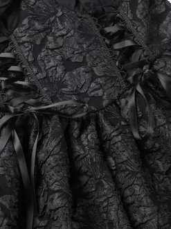 Gothic Lolita Dresses Ruffles Jacquard Black Black