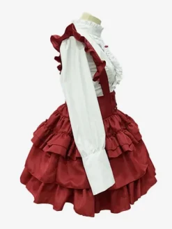 Gothic Lolita Dresses Ruffles Red Red