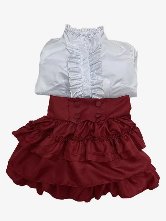 Gothic Lolita Dresses Ruffles Red Red