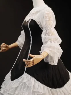 Gothic Lolita Dresses Ruffles Black Black