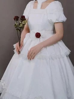 Gothic Lolita Dresses Ruffles Rose Black Black