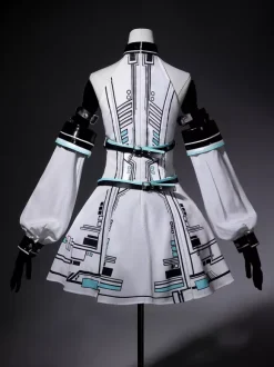 Gothic Lolita Dress Future Battle Princess Punk Tech Style JSK With Headpiece And Arm Sleeves
