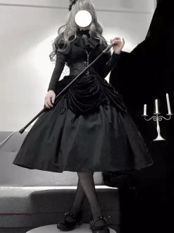 Gothic Lolita Dress Moonlight Castle Countess Victoria Dark Palace Style Cosplay costumes