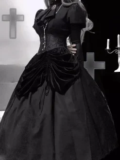 Gothic Lolita Dress Moonlight Castle Countess Victoria Dark Palace Style Cosplay costumes