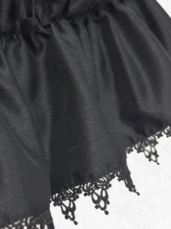Gothic Lolita Dress Polyester Sleeveless Classic Lolita Dresses Black