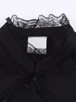 Gothic Lolita Floral Pattern Slip Dress And Lace Smock Set Cosplay Suit