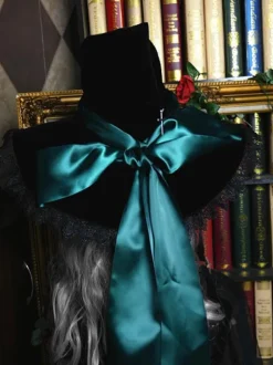 Gothic Lolita Hat Bows Lace Accessory Lace Bow Polyester Purple Lolita Witch Hat