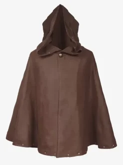 Gothic Lolita Poncho Coffee Brown Suede Winter Lolita Outwears