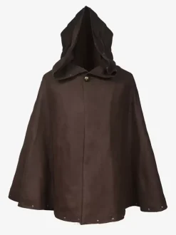 Gothic Lolita Poncho Coffee Brown Suede Winter Lolita Outwears