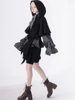 Gothic Lolita Rabbit Hunting Retro Lolita Rabbit Ears Hooded Jacket