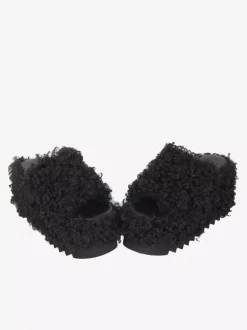 Gothic Lolita Sandals Round Toe PU Leather Black Lolita Chunky Heel Summer Shoes