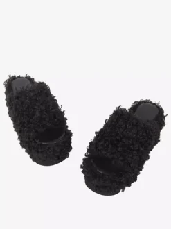 Gothic Lolita Sandals Round Toe PU Leather Black Lolita Chunky Heel Summer Shoes