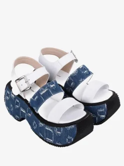 Gothic Lolita Sandals Round Toe Textile White Lolita Summer Shoes