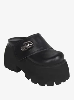 Gothic Lolita Sandals White PU Leather Round Toe Lolita Summer Shoes