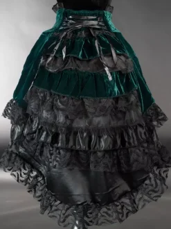 Gothic Lolita SK Black Lace Up Lace Lolita Skirts