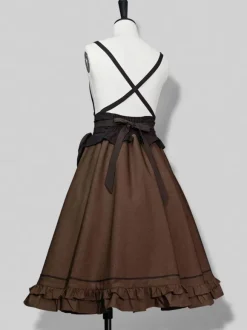 Gothic Lolita SK Coffee Brown Ruffles Lolita Skirts