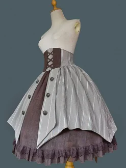 Gothic Lolita Skirt Infanta Coffee Brown Lolita Skirts