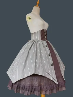 Gothic Lolita Skirt Infanta Coffee Brown Lolita Skirts