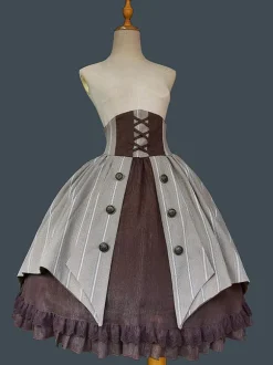 Gothic Lolita Skirt Infanta Coffee Brown Lolita Skirts