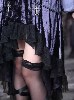 Gothic Lolita SK Lace Purple Lace Lolita Skirts