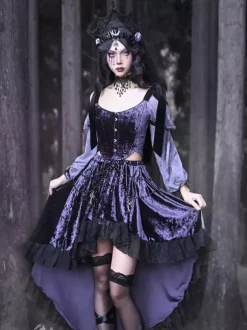 Gothic Lolita SK Lace Purple Lace Lolita Skirts
