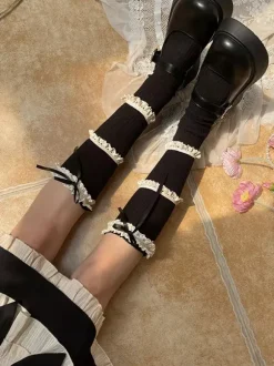 Gothic Lolita Stocking Coffee Brown Accessory Polyester Lolita Accessories