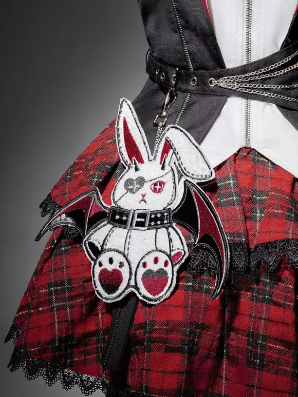 Gothic Lolita Suit Hooded Jacket And Blouse And Skirt Three-Piece Set Midnight Bunny Rock Gothic Lolita Suit