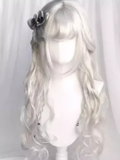 Gothic Lolita Wig Long Tousled Silver Lolita Accessories