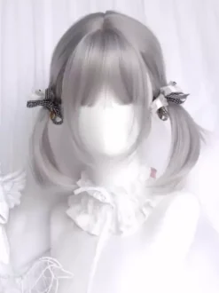 Gothic Lolita Wig Short Tousled Silver Lolita Accessories