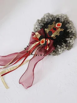 Gothic Top Hat Lace Bow Fascinator Hair Clip Vintage Accessory