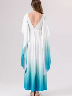 Greek Costumes Light Sky Blue Elegant Dress Ombre Set Costumes