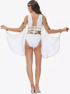 Greek cosplay Costumes Sexy White Womens Jumpsuit Halloween Holidays Costumes