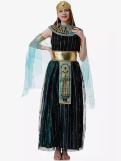 Greek Costumes Black Retro Dress Choker Set Holidays Costumes