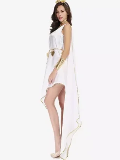Greek Goddess White Flowing Dress Elegant Dress Holidays Costumes