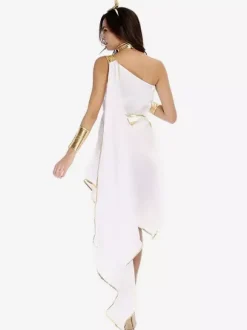 Greek Goddess White Flowing Dress Elegant Dress Holidays Costumes