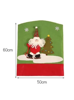 Green Christmas Chair Cover Polyester Fiber Christmas Holidays Costumes